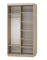 Шкаф-купе двухдверный Экспресс Дуо Комби 1200х2400h Дуб сонома