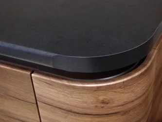 Столешница ПФР2 17.300 Черный (правая радиусная)