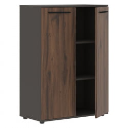 Шкаф с глухими средними дверьми ЕДИС ЕМCС 85.1 Дуб Денвер темный Черный Мокко / EDIS EMCS