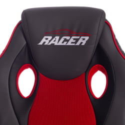 Кресло RACER кож/зам/ткань, металлик/красный, 36/08