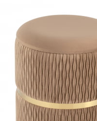 Пуф Джесси с ящиком велюр Бежевый