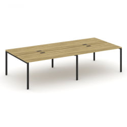 Рабочая станция двухсторонняя на 4 места CONCEPT CN.DRS-008 Дуб Винченцо Черный