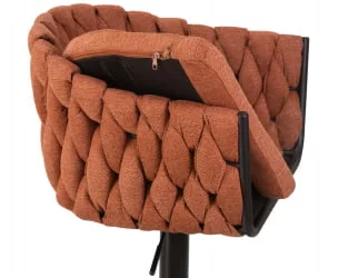 Стул барный DOBRIN LEON Оранжевая ткань LAR 275-27