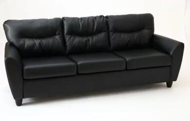 Диван трехместный Наполи Премиум Д3 Санторини 401 (черный) Категория 1