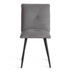 Стул обеденный Sweet LT, велюр, серый/черный, 29, 41х55х88 см