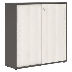 Шкаф с дверьми-купе ЕДИС ЕМC 1343 Ясень Траун Белый Мокко / EDIS EMC