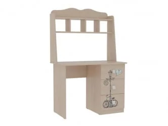 Письменный стол с полками и ящиками Амели модуль 03 Дуб млечный