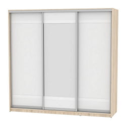 Шкаф-купе B-230х235х60-3(ДСС-Белый-D9D10D9)