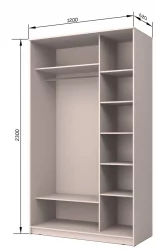 Черный шкаф-купе Хит-23-12-15 Аруба Венге