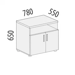 Тумба с дверями Альфа 64.45 Дуб Кронберг