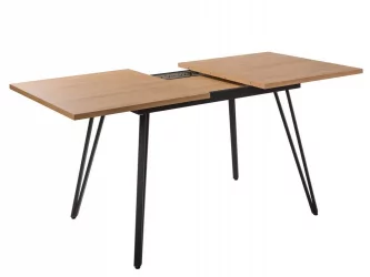 Стол раздвижной Диего 120-160 Дуб Корбридж_БЕЛЫЙ