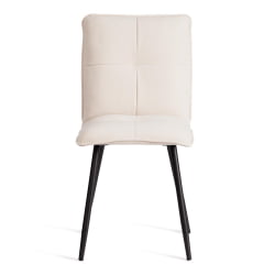 Металлический стул Sweet LT, велюр, молочный/черный, 4, 41х55х88 см