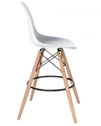 Стул барный ДОБРИН ДСВ БАР (ножки светлый бук, цвет сиденья белый (В-02)) 2 шт / DOBRIN DSW BAR (W-02))