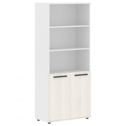 Шкаф с одним комплектом глухих малых дверей ЕДИС ЕХCС 85.5 Ясень Траун Черный Белый / EDIS EHCS