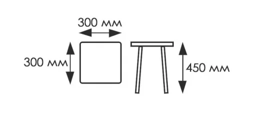 Табурет пл. 1 кат. 1555 Ноги орех КОМПЛЕКТ 2 шт.