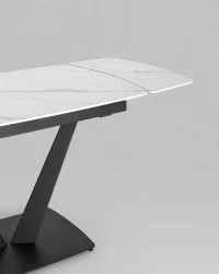 Обеденный стол раскладной Клео120-180 Белый мрамор