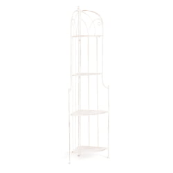 Этажерка угловая Secret De Maison Nicole (PL08-10338) стальной сплав, античный белый, 48х33х159 см