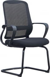 Кресло для посетителей Еверпроф ЕП-810 Греи Сетка Черый / Everprof EP-810 Grey