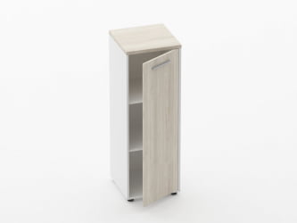 Шкаф 2 узкий закрытый Deka 10.12.13Пр Дуб Сантана светлый/Белый