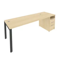 Рабочая станция с опорной тумбой Metal System Б.РС-СТП -1.5 Акация/Антрацит