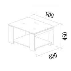 Стеклянный журнальный стол Агат 33.10 Кена-Фреска Невада