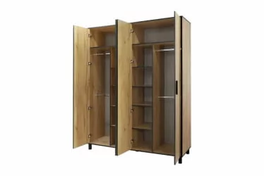 Шкаф четырехдверный Лофт 4 Дуб Крафт Золотой