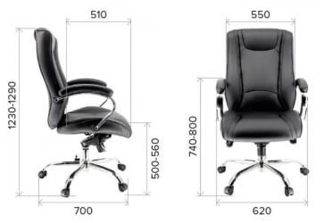 Кресло руководителя King M кожа Коричневый