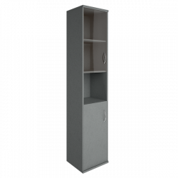 Шкаф высокий узкий левый Riva А.СУ-1.4 Л Серый
