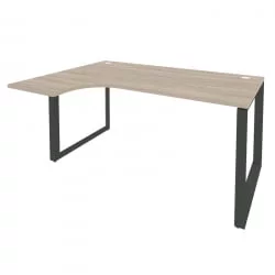 Стол эргономичный левый на О-образном м/к ОНИКС О.МО-СА-4Л Дуб Аттик/Антрацит / ONIX O.MO-SA-4L