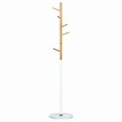 Вешалка для одежды напольная металлическая BRABIX CR-1906 на мраморном диске Белый