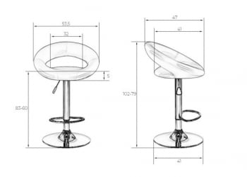 Стул барный ДОБРИН МИРА (фиолетовый) 2 шт / DOBRIN MIRA