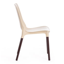 Стул для балкона GENIUS (mod 75) металл/пластик, 46x56x84cм, бежевый/коричневые ножки