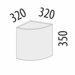 Антресоль торцевая (лев/прав) Бьянка 102.107