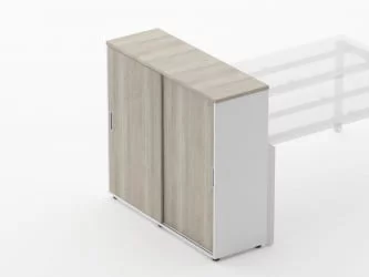 Тумба-купе высокая для рабочего модуля Deka 9.03.125 Дуб Сантана светлый/Белый