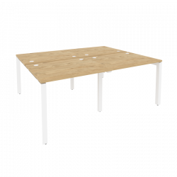 Рабочая станция на П-образном м/к ОНИКС О.МП-Д.РС-4.1.8 Тиквуд Светлый/Белый / ONIX O.MP-D.RS-4.1.8