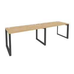 Рабочая станция на О-образном м/к ОНИКС О.МО-РС-2.3.7 Тиквуд Светлый/Антрацит / ONIX O.MO-RS-2.3.7