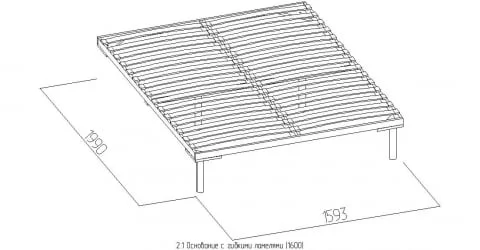 Основание с гибкими ламелями 2.1 (1600) Металл (спальня)