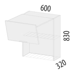 Шкаф-сушка кухонный (с системой плавного закрывания) Дакота 103.41.1