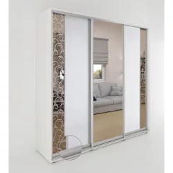 Шкаф-купе 3-х дверный Акцент-Вера КС 1500х600  Выбеленное дерево