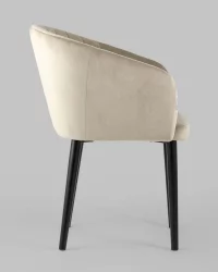 Стул с подлокотниками Нейтон велюр Бежевый