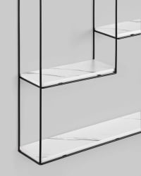 Полка Square черная Черный мрамор