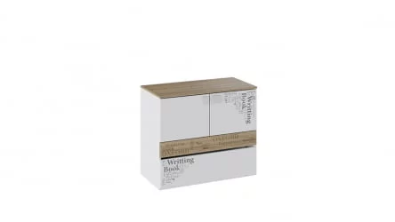 Тумба с ящиком и 2-мя дверями Оксфорд ТД-139.04.01 Ривьера Белый с рисунком