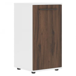 Шкаф колонка с глухой малой дверью EDIS ELCS 42.1 Дуб Денвер темный Мокко Белый