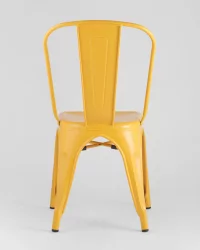 Стул TOLIX с высокой спинкой Желтый глянцевый