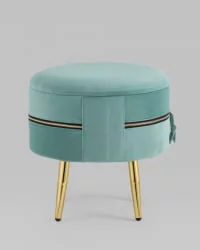 Пуф Тильда с ящиком велюр Мятный