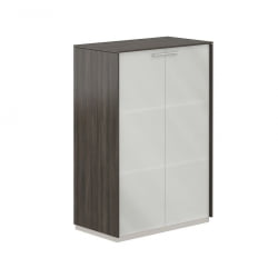 Шкаф средний со стеклом Atlas NZ-0335.BT.GLM Бренсон Трюфель