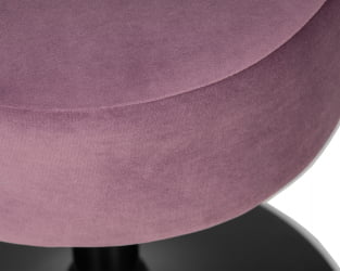 Пуф DOBRIN DANNY BLACK (пудрово-сиреневый велюр (MJ9-52))