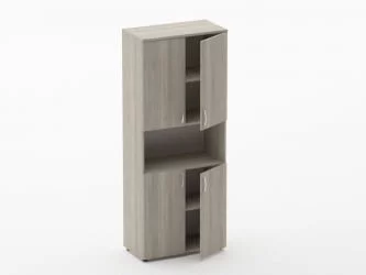 Шкаф высокий закрытый с нишей Glassy 6.19.111 Дуб сантана светлый