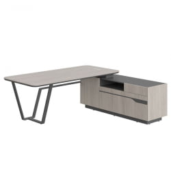 Стол руководителя правый Line СФ-571201.1 Дуб серый Черный графит