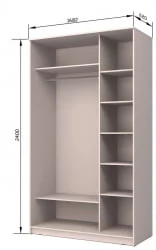 Шкаф-купе Хит-24-17-77 Париж Ясень шимо светлый